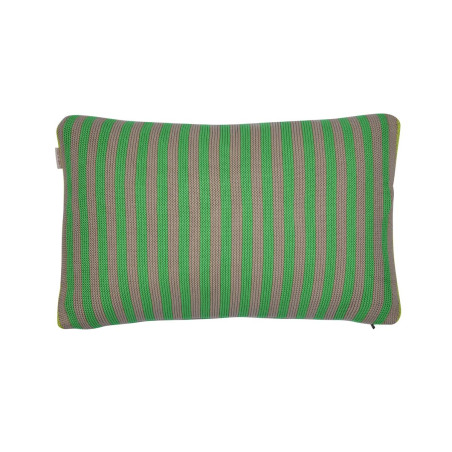 Dekoratiivne padi Blockstripe Bonsoir Stripe Green knitted